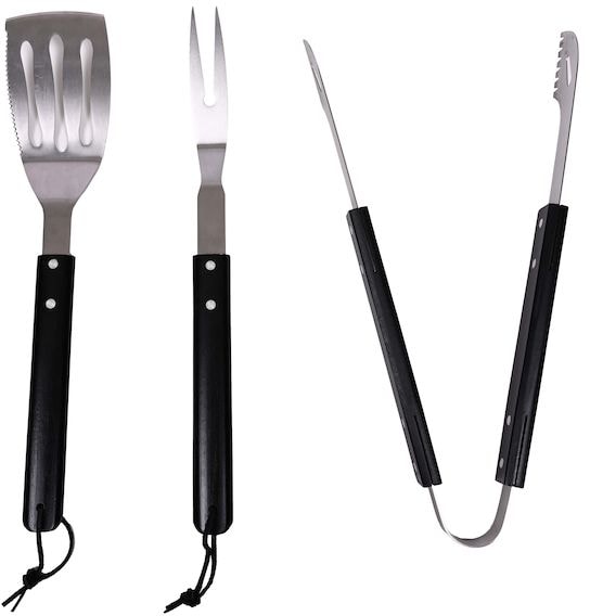 Fredde BBQ set 3-pack, svart med logotyp, Företagsgåvor