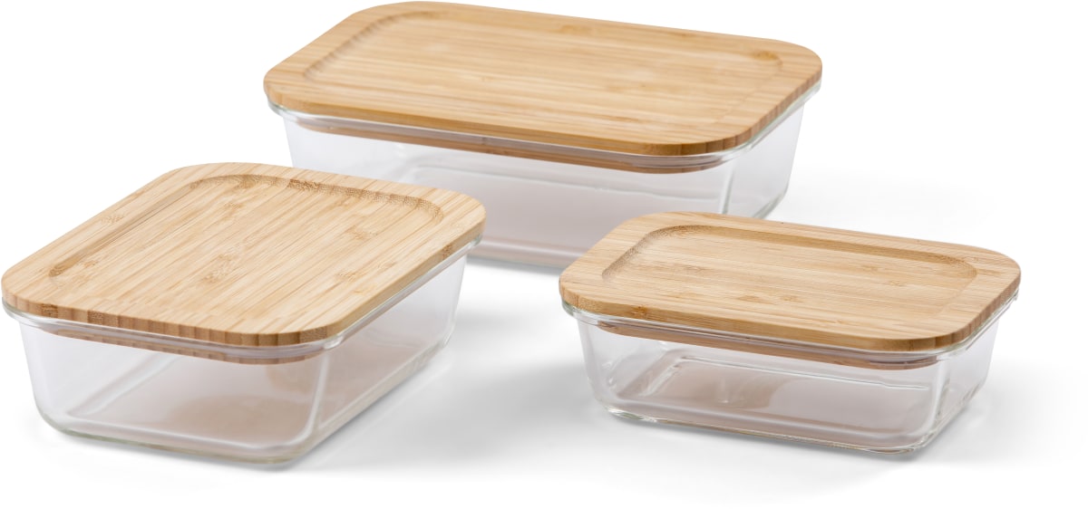 Matlåda Glas 3-pack med logotyp, Företagsgåvor