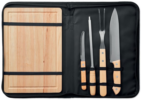 Knivset med skärbräda med logotyp, Företagsgåvor