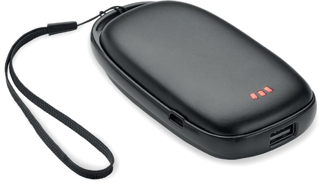 Powerbank/Handvärmare 4000 mAh med logotyp, Företagsgåvor