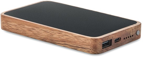 Powerbank 4.000mAh trådlös med logotyp, Företagsgåvor