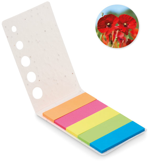 Märklappar i fröpapper med logotyp, Företagsgåvor