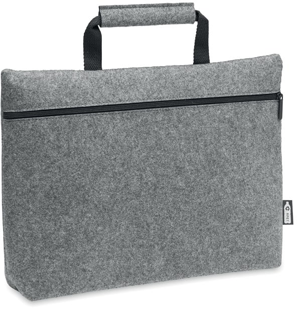 15" Laptopväska i RPET-filt med logotyp, Företagsgåvor