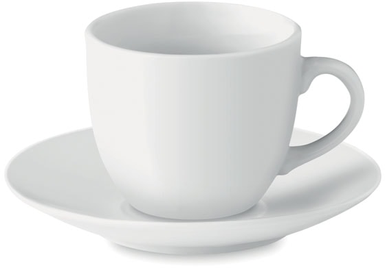Espresso set i porslin med logotyp, Företagsgåvor