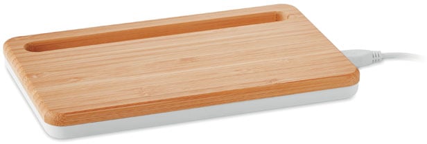Laddplatta Qi för skrivbord med logotyp, Företagsgåvor