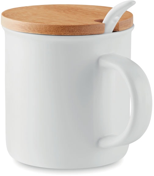 Mugg med sked med logotyp, Företagsgåvor