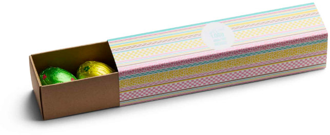 Easter Gift Box, 150 gr med inslagna ägg & logotyp, Företagsgåvor