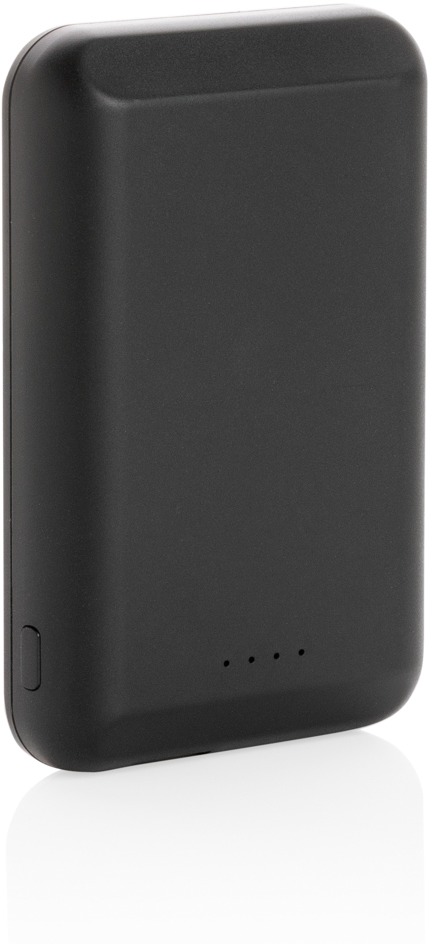 Magnetisk 5.000 mAh 5W trådlös powerbank med logotyp, Företagsgåvor
