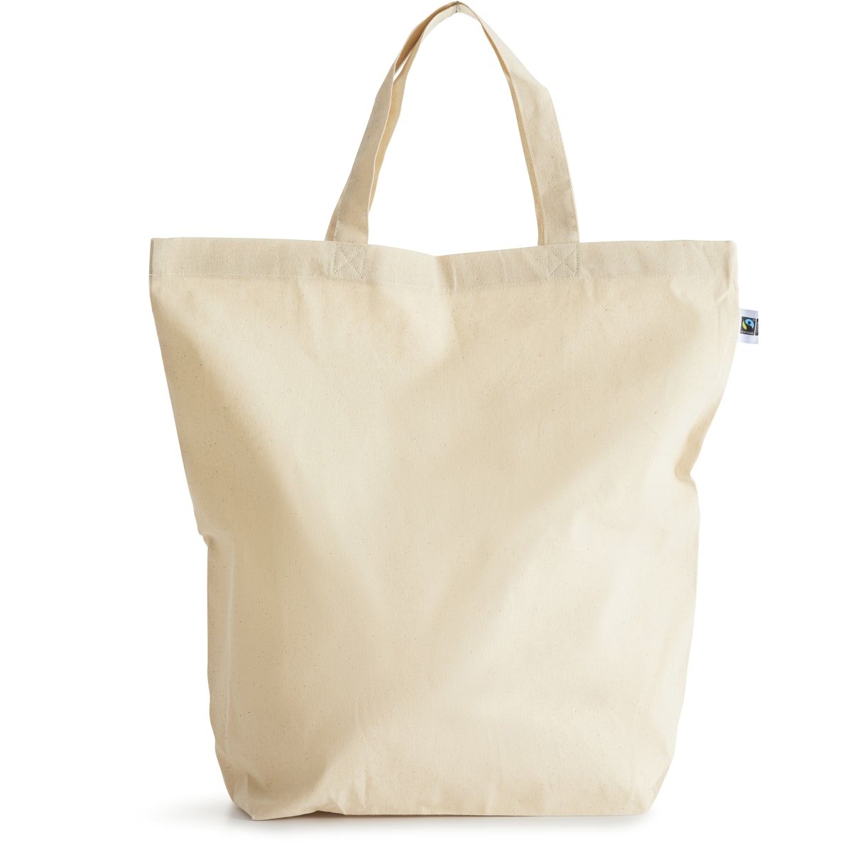 Shopping väska natur, ECO bomull Fairtrade, 20L med logotyp, Företagsgåvor