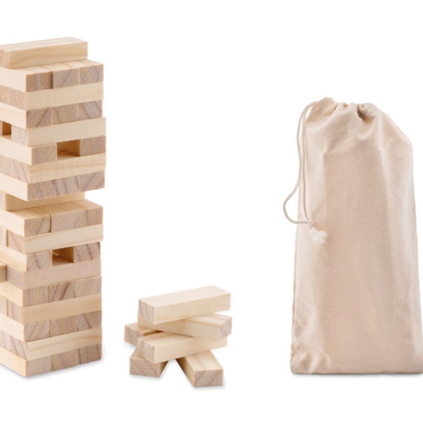 Jenga spel med logotyp, Företagsgåvor