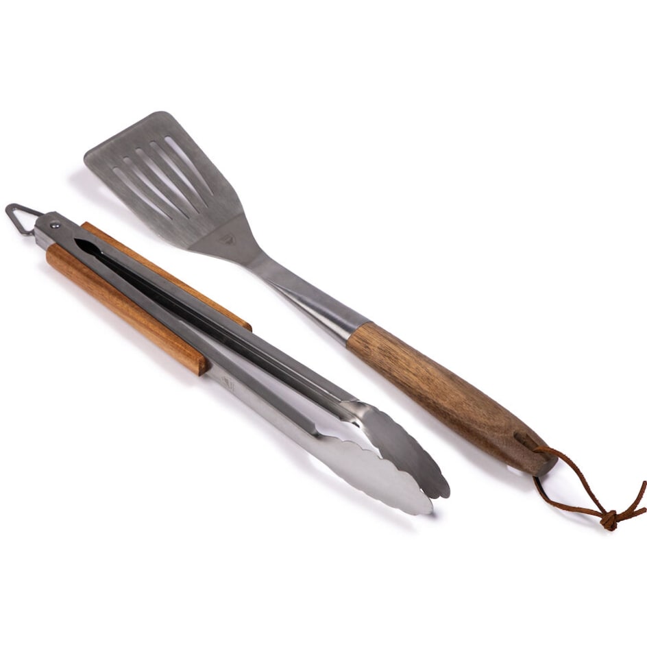 BBQ Tools 2-pcs Stål med logotyp, Företagsgåvor