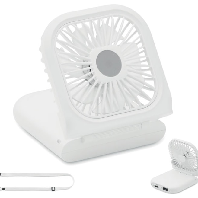 Bärbar hopfällbar fläkt med logotyp, Företagsgåvor