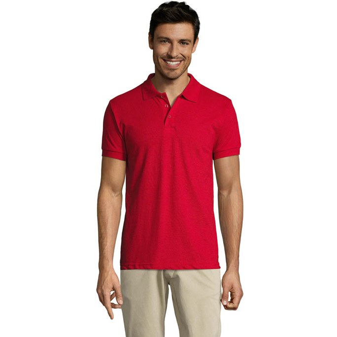 PRIME HERR POLO PIQUE 200g med logotyp, Företagsgåvor
