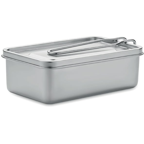 Lunchlåda i rostfritt stål med logotyp, Företagsgåvor