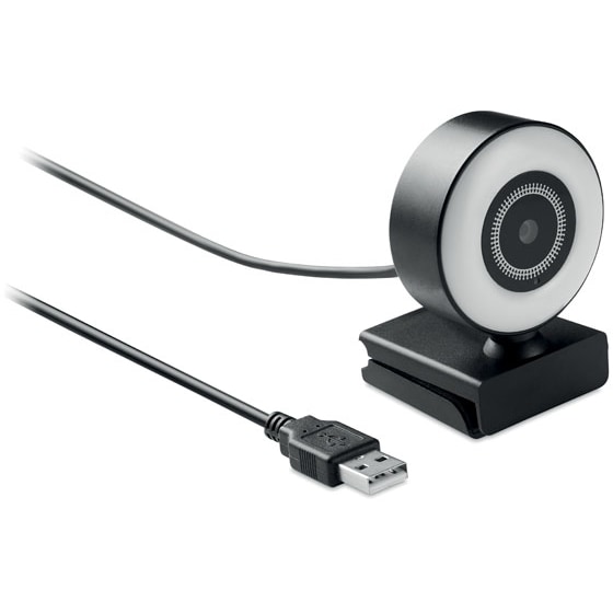 1080P HD-webkamera med ljus med logotyp, Företagsgåvor