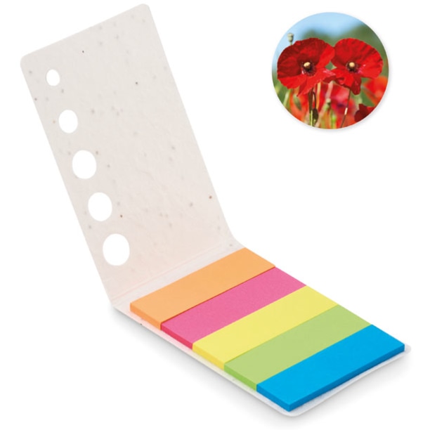 Märklappar i fröpapper med logotyp, Företagsgåvor