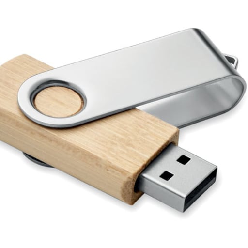 Techmate bambu USB 16GB MO6898-40 med logotyp, Företagsgåvor