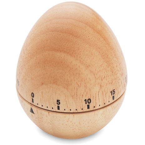 Äggklocka i furu med logotyp, Företagsgåvor