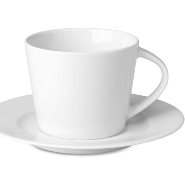 Cappuccino kopp och fat med logotyp, Företagsgåvor