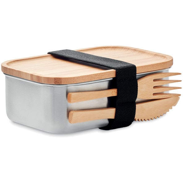 Lunchbox i rostfritt stål med logotyp, Företagsgåvor