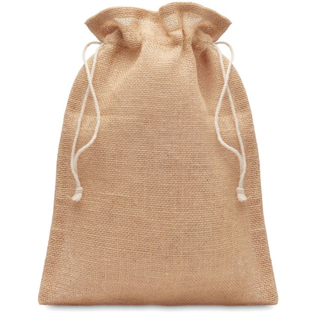 Presentpåse jute medium med logotyp, Företagsgåvor