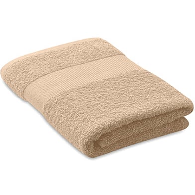 Handduk organisk bomull 100x50 med logotyp, Företagsgåvor