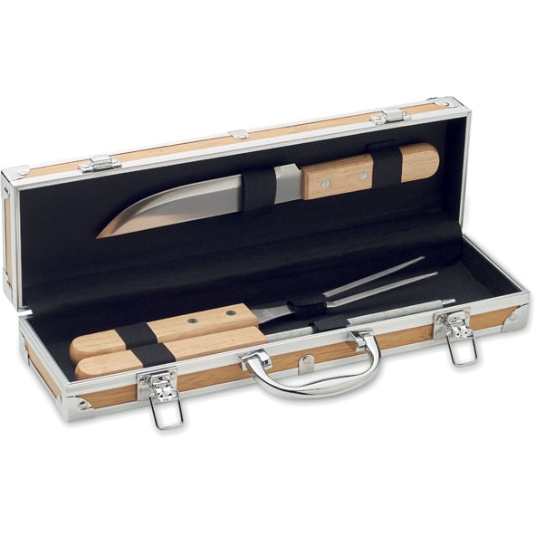 Grillverktyg i rostfritt stål med logotyp, Företagsgåvor