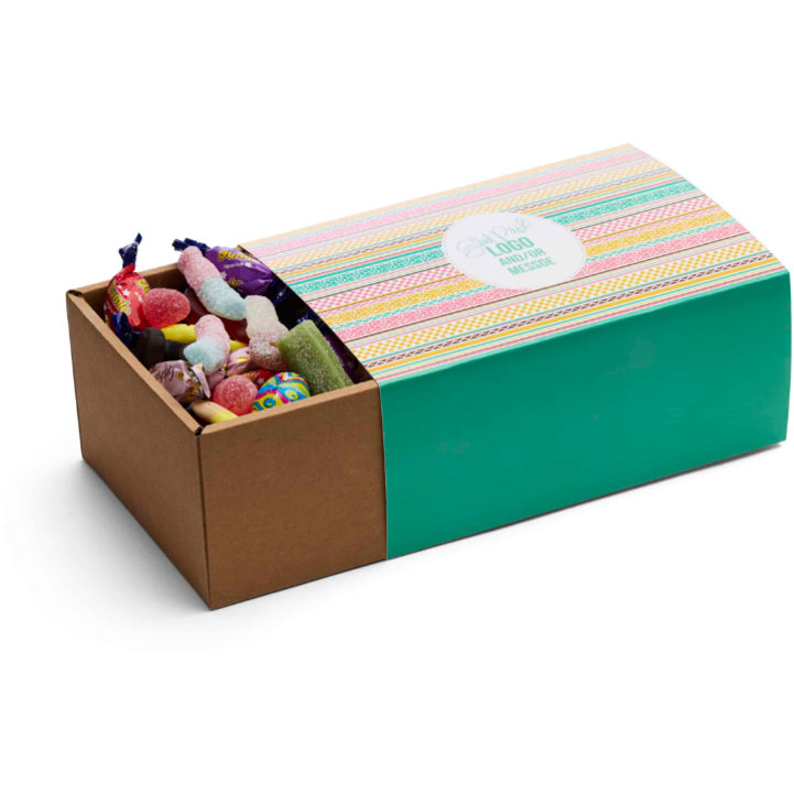 Presentask 1 kg godis med logotyp, Företagsgåvor