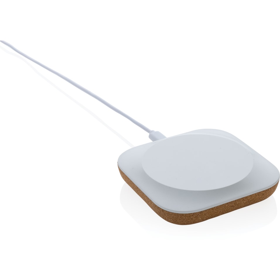 Oregon 10W trådlös laddare RCS återvunnen plast och kork med logotyp, Företagsgåvor