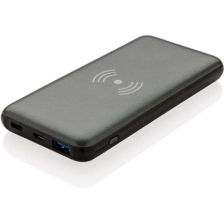 10.000 mAh snabbladdande 10W trådlös powerbank med PD med logotyp, Företagsgåvor