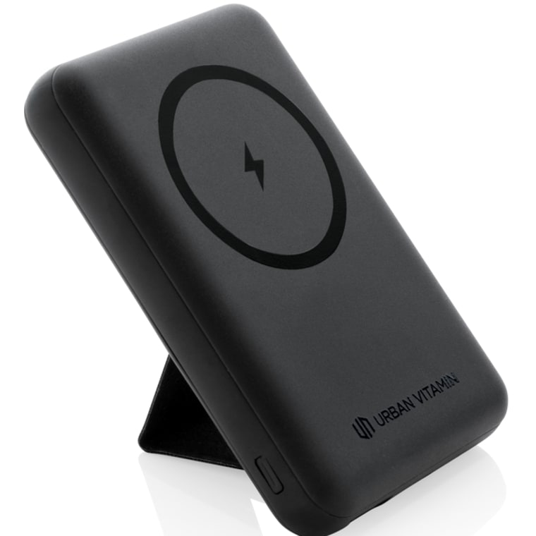 Urban Vitamin Los Altos 5.000 mAh powerbank RCS rplast med logotyp, Företagsgåvor