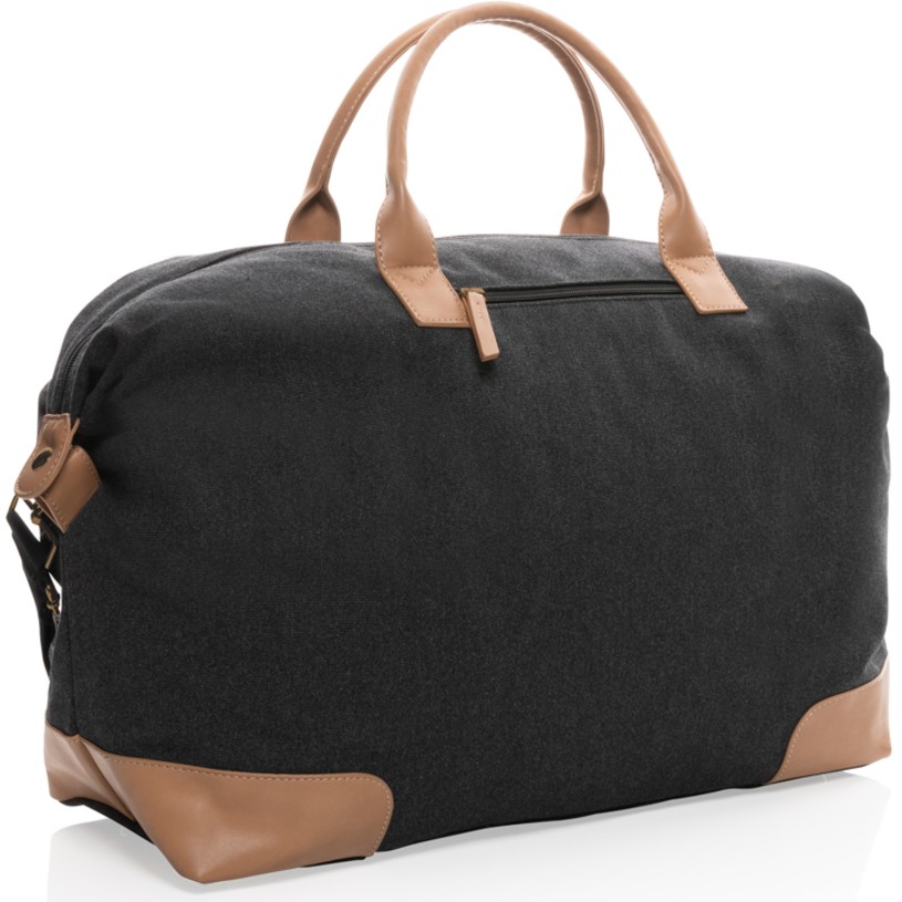 Impact AWARE stor weekendväska i 16 oz. återvunnen canvas med logotyp, Företagsgåvor