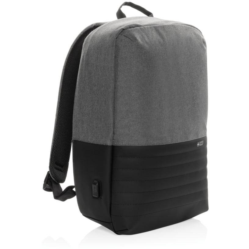 Swiss Peak AWARE anti-ficktjuv RFID 15.6" laptopryggsäck med logotyp, Företagsgåvor