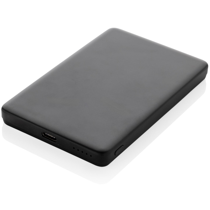Orion RCS återvunnen aluminium 5000 mah 5W magnetisk powerbank med logotyp, Företagsgåvor