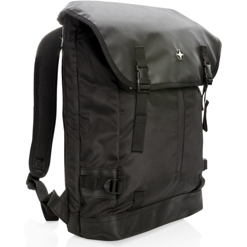 Swiss Peak 17” laptopryggsäck med logotyp, Företagsgåvor