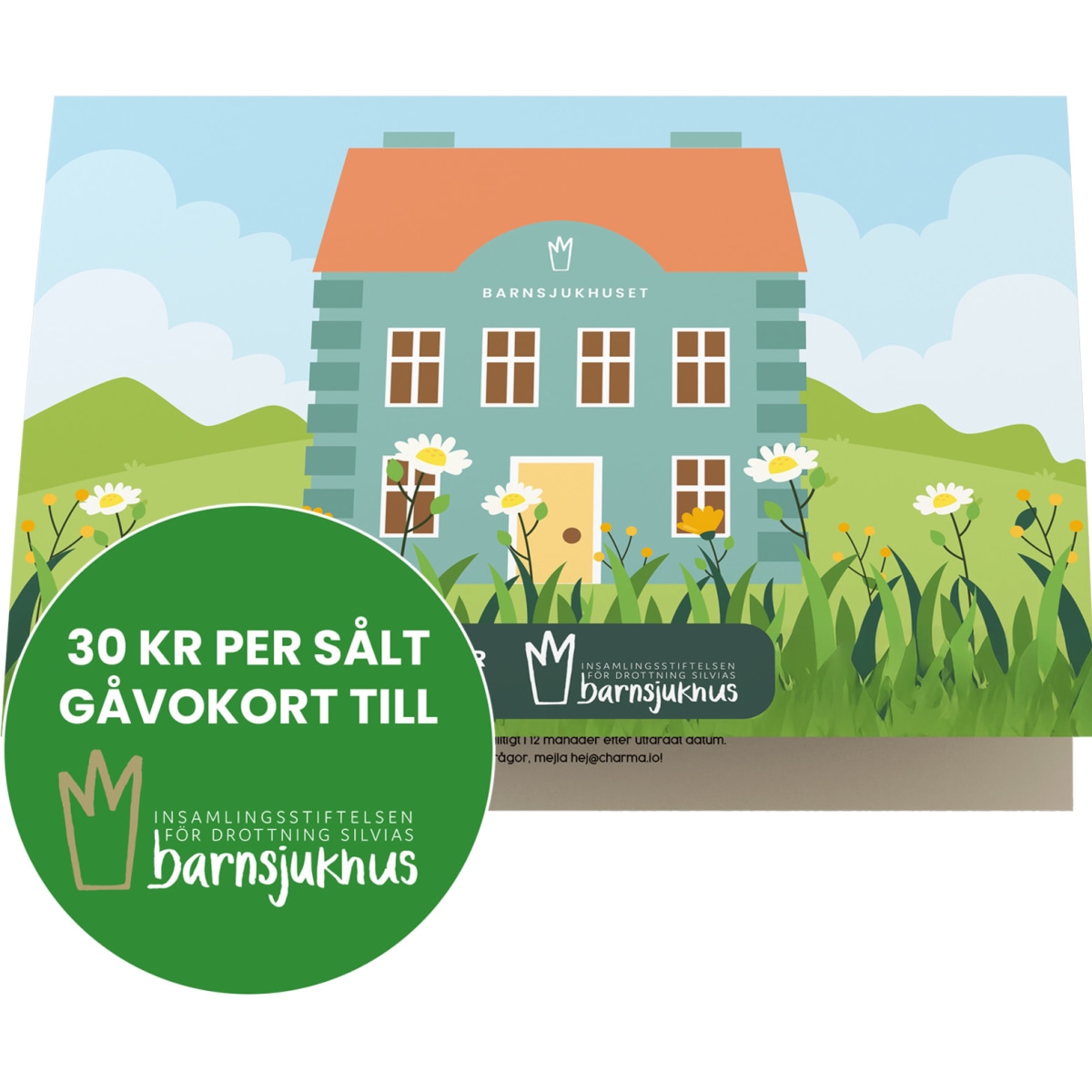 Glädje läker-kortet (Sommar) med logotyp, Företagsgåvor
